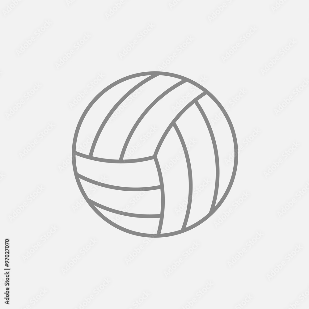 Volleyball ball line icon.