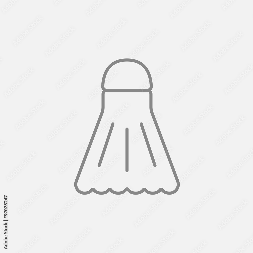 Shuttlecock line icon. Shuttlecock line icon.