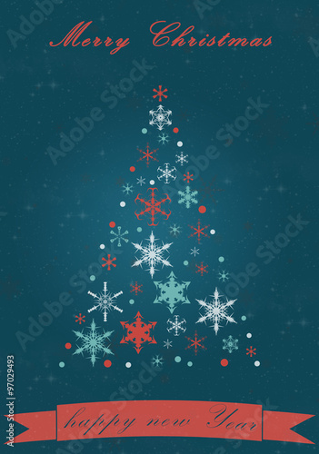 Minimalistischhe Weihnachtskarte mit "Frohe Weihnachten" Schriftzug