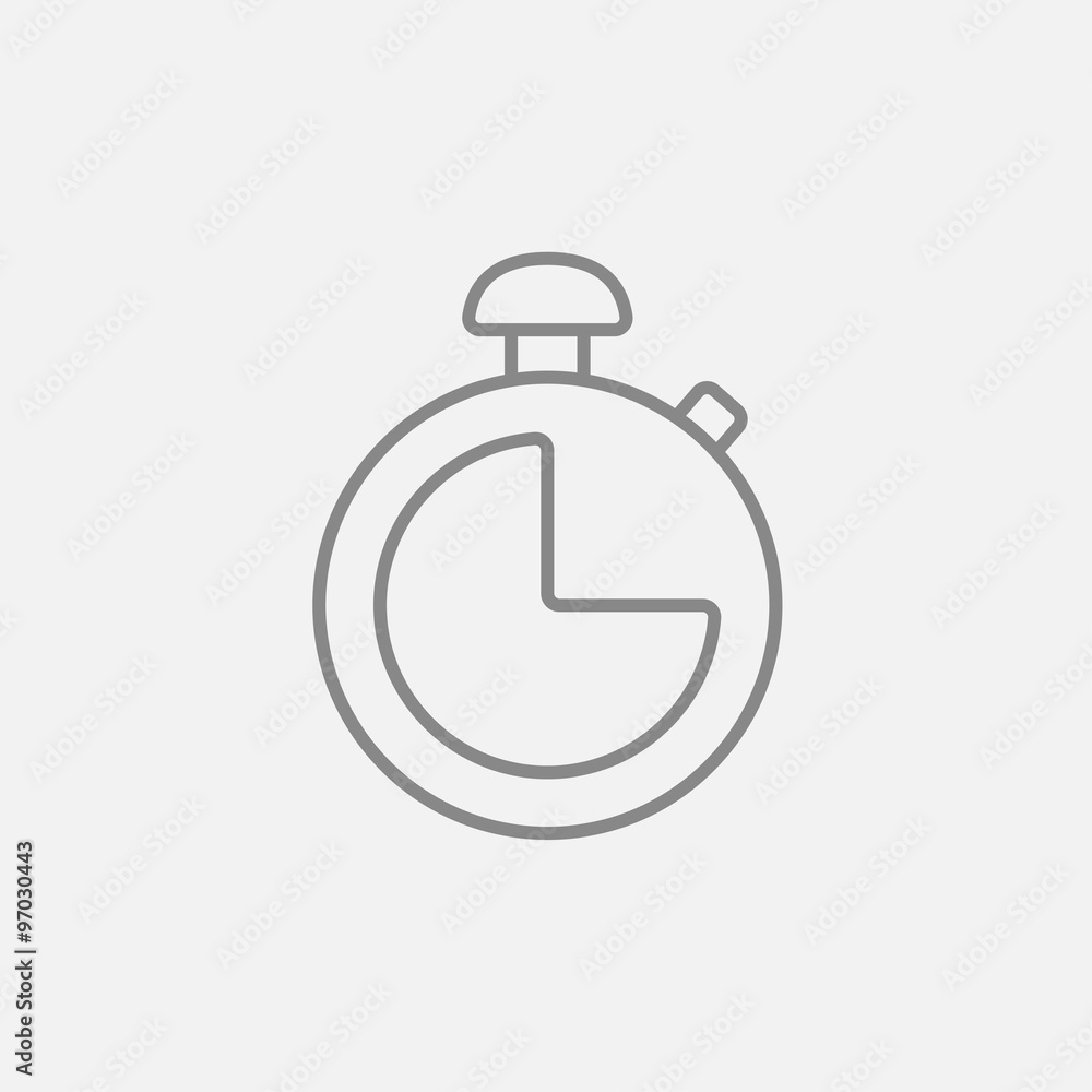 Stopwatch line icon. Stopwatch line icon.