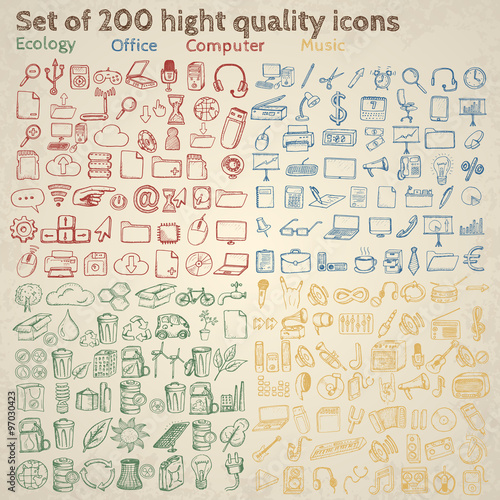 Big set of icons for different occasions.