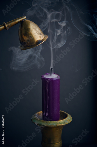 Candle and smoke