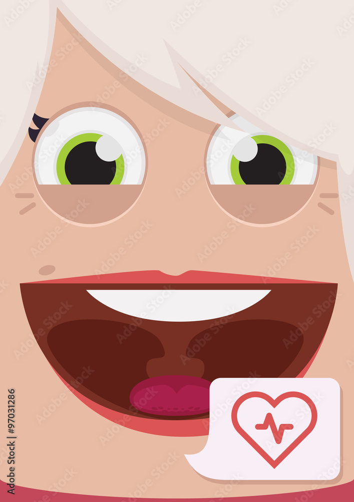 Woman face vector illustration