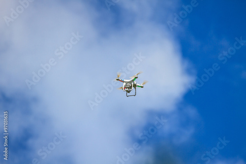 flying drone on the sky