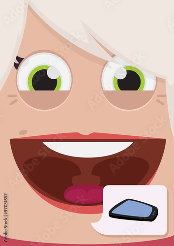 Woman face vector illustration
