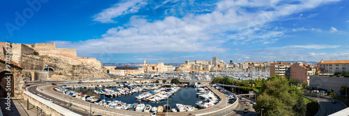 Saint Jean Castle  and the Vieux port in Marseille