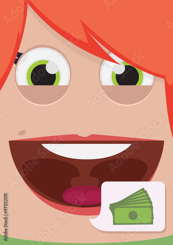Woman face vector illustration