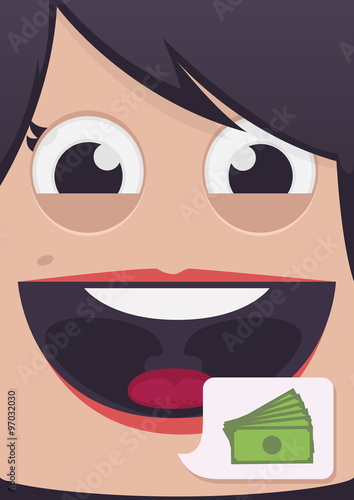 Woman face vector illustration