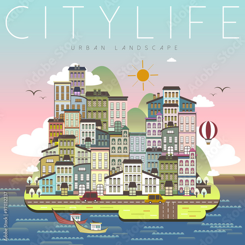 lovely city life scenery