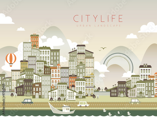 lovely city life scenery