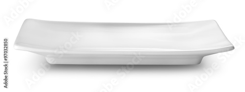 Obraz na płótnie Rectangular white plate w salonie