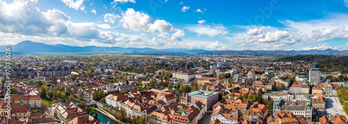 Aerial view of Ljubljana in Slovenia