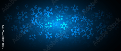 sfondo natale, neve, fiocchi di neve, freddo, azzurro photo