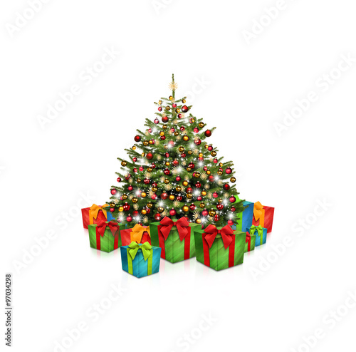 Weihnachtsbaum mit Geschenken