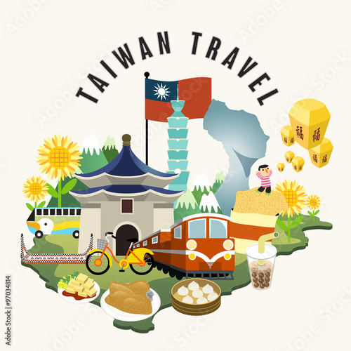 Taiwan travel illustration