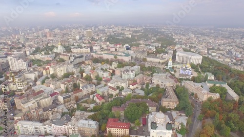 Wallpaper Mural Kiev city center aerial sightseeing. Central part of the Ukrainian capital with many historical buildings and srteets Torontodigital.ca