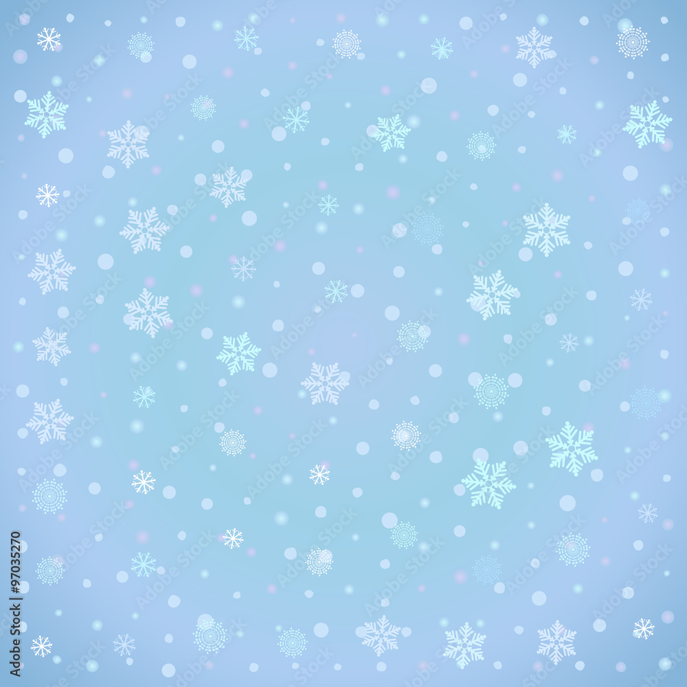 Winter background with snowflake