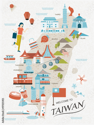 lovely Taiwan travel map