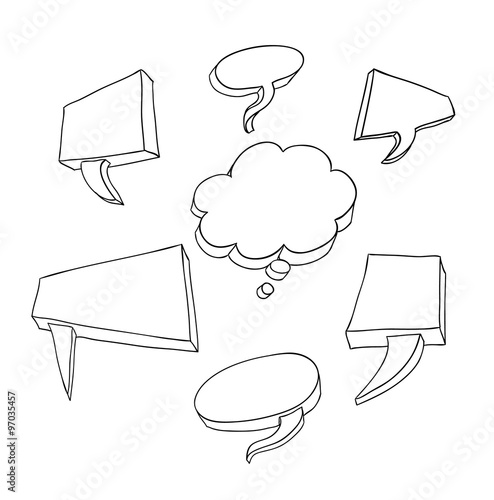 speech bubbles, vector illustration.