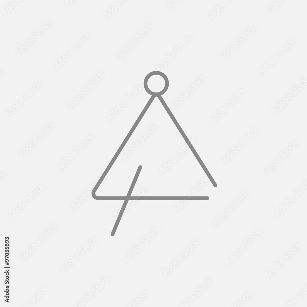 Triangle line icon. Triangle line icon.