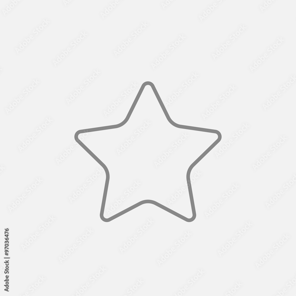 Rating star line icon. Rating star line icon.