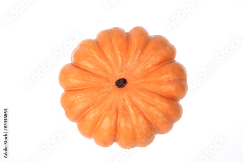 The orange pumpkin isolated on a white background