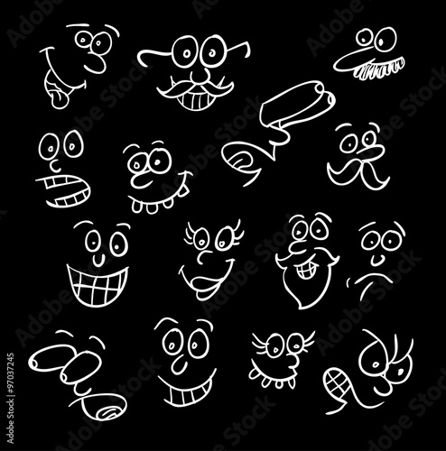 Wallpaper Mural collection of comic icons. Vector illustration Torontodigital.ca