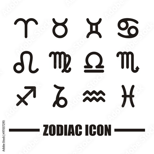 Black Silhouette of Zodiac Icon