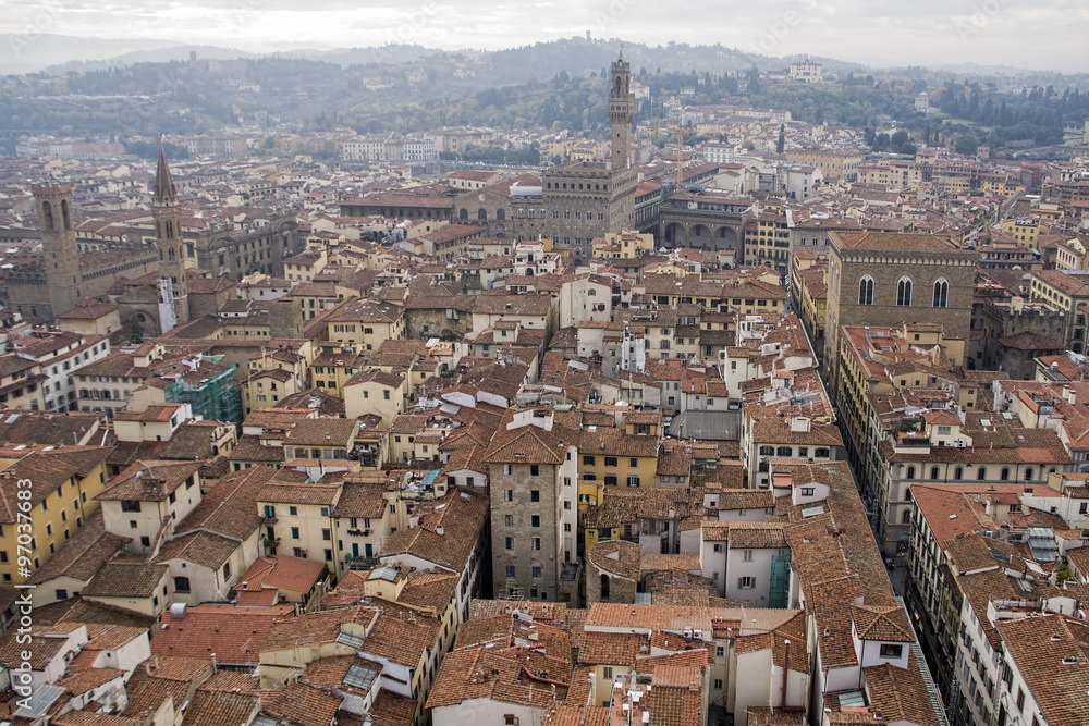 Vistas de la hermosa ciudad de Florencia en Italia