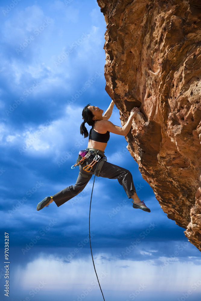 Obraz premium Climber on the edge.