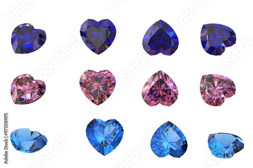 3D illustration of Diamond. Jewelry background. Fashion accessory