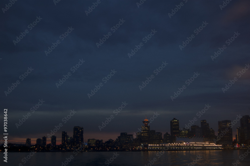 Vancouver, vue de nuit