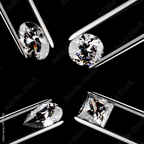 Diamond in the tweezers