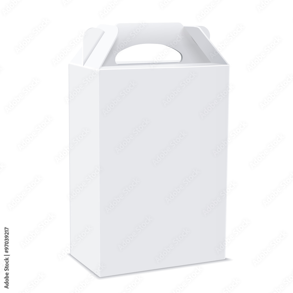 blank package box with handle blank package box with handle