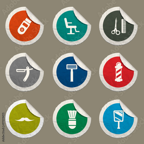 Barbershop simply icons