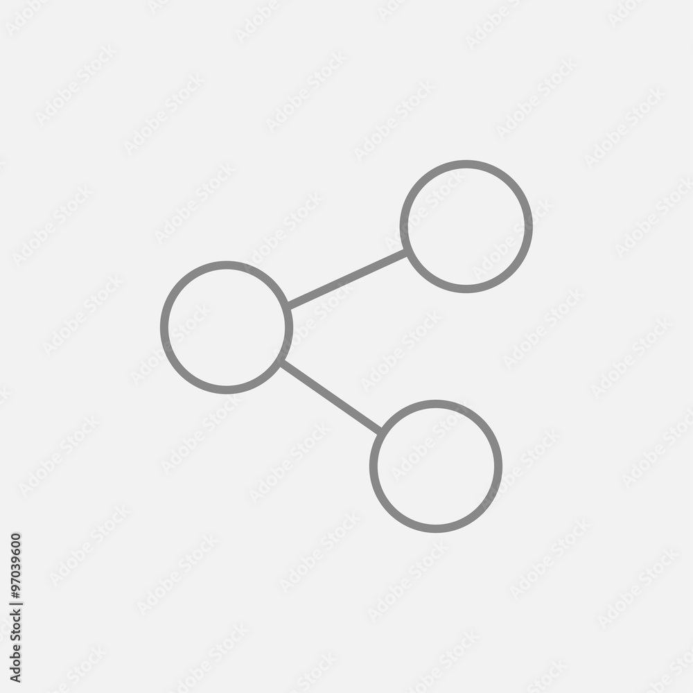 Social network line icon. Social network line icon.