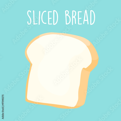 plain sliced bread vector illustration