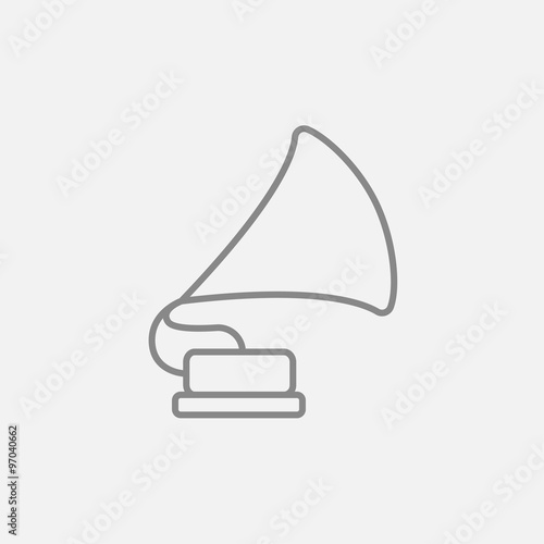 Gramophone line icon.