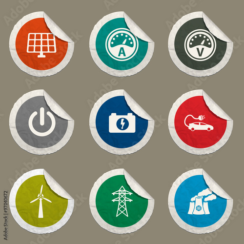 Electricity simply icons