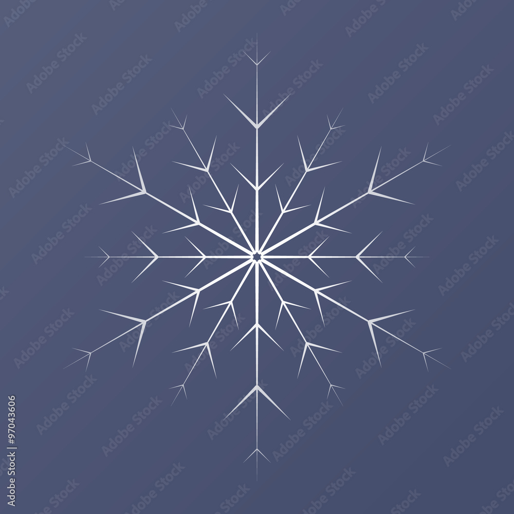 Obraz premium Vector illustration of a snowflake