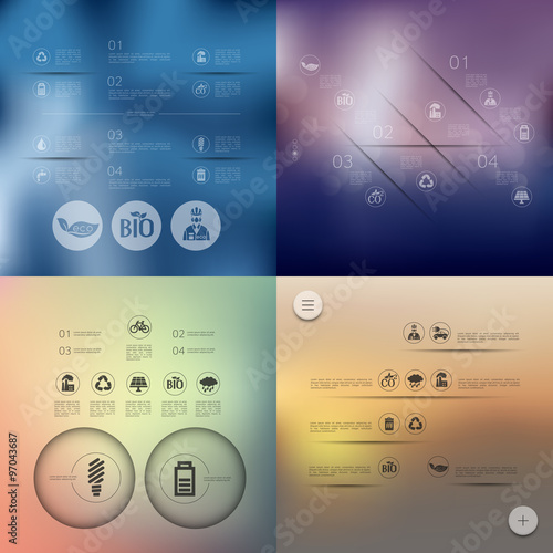 ecology infographic with unfocused background