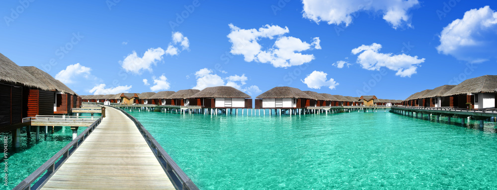 Fototapeta premium Rest in the Maldives at the beautiful cottages.