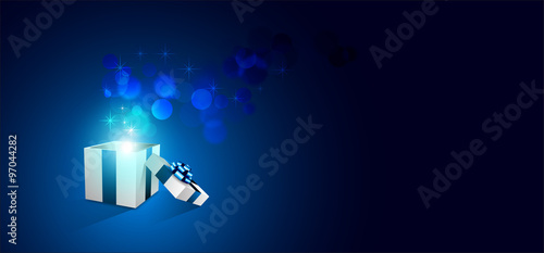 regalo di natale, luce, sorpresa, magia