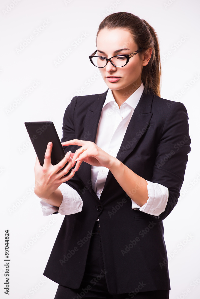 Portrait of a Successful Business woman using Digital Tablet Portrait of a Successful Business woman using Digital Tablet