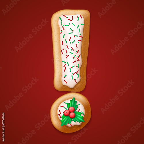 Christmas  cookies  numbers. Vector illustration