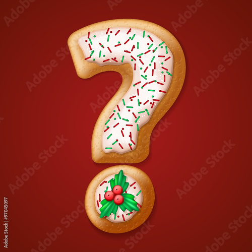 Christmas  cookies  numbers. Vector illustration