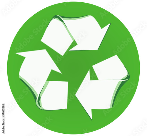 Recycle Vector Symbol Isolated on White