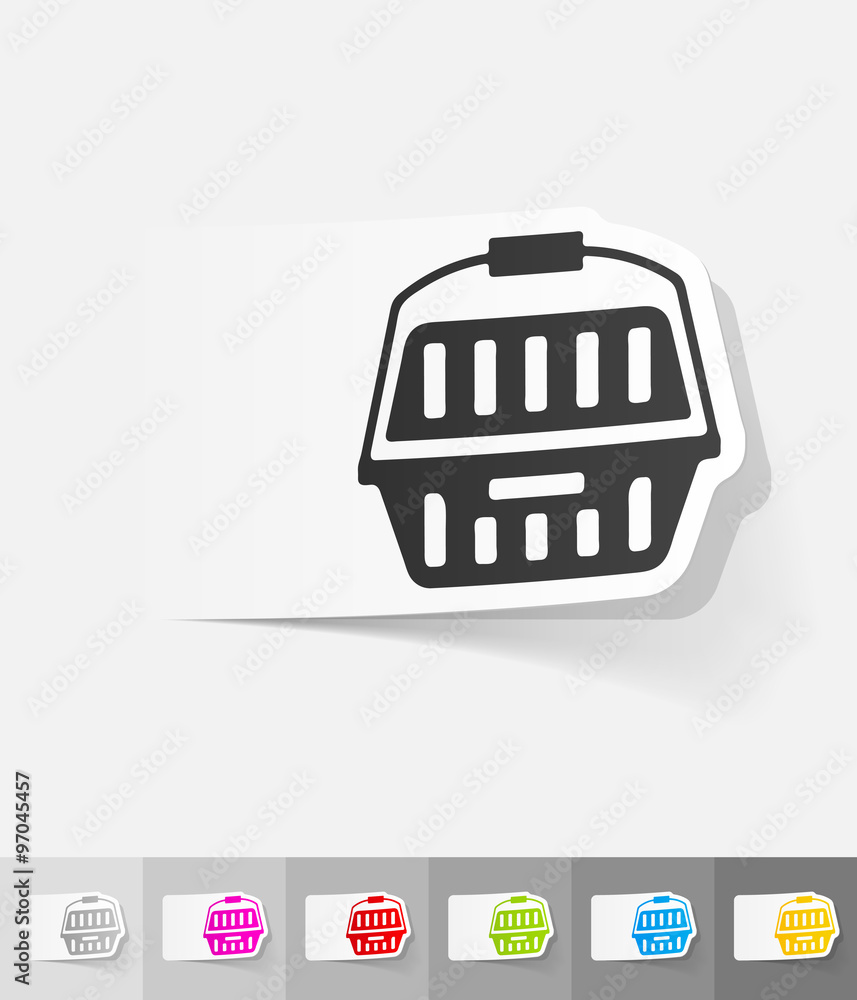 realistic design element. plastic case for pets