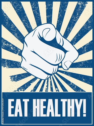 Plakat promujący zdrowie odżywianie