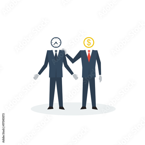 Trainee concept. Time is money.